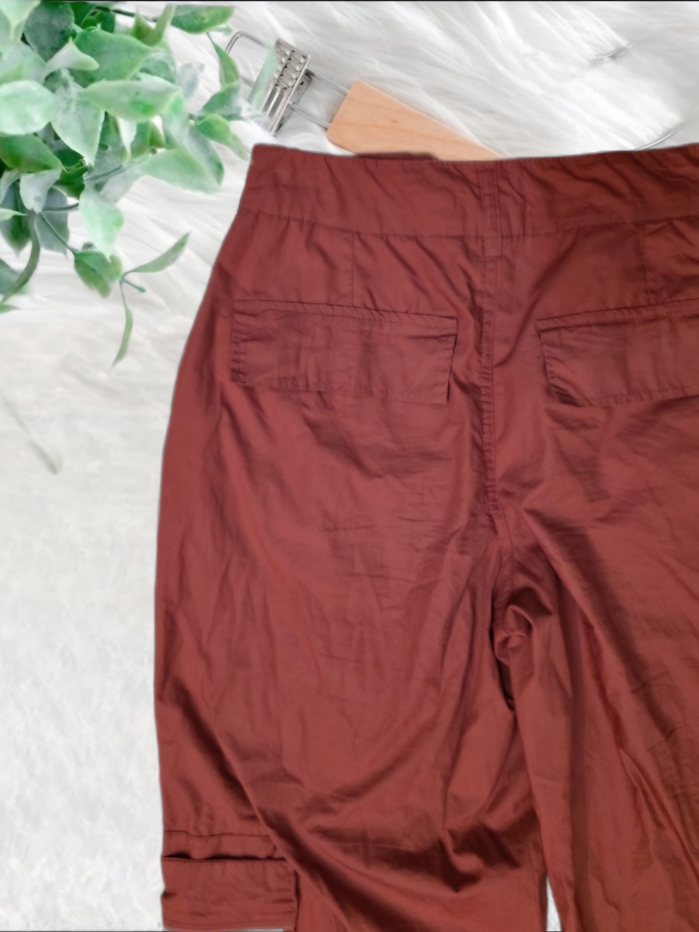 Y2K Rachel Paige Gorcore Utility Cargo Jogger Parachute Pant In Rust - Picture 10 of 10